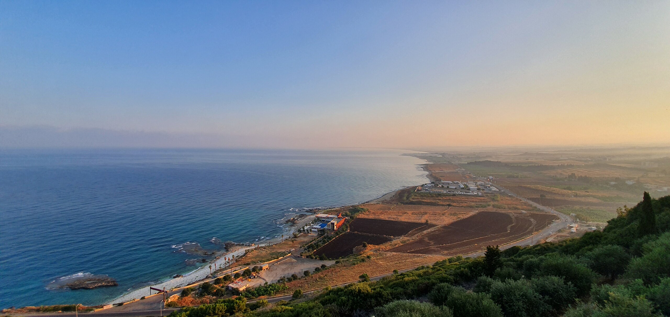 Panoramic view of the Lebanese coastal plain